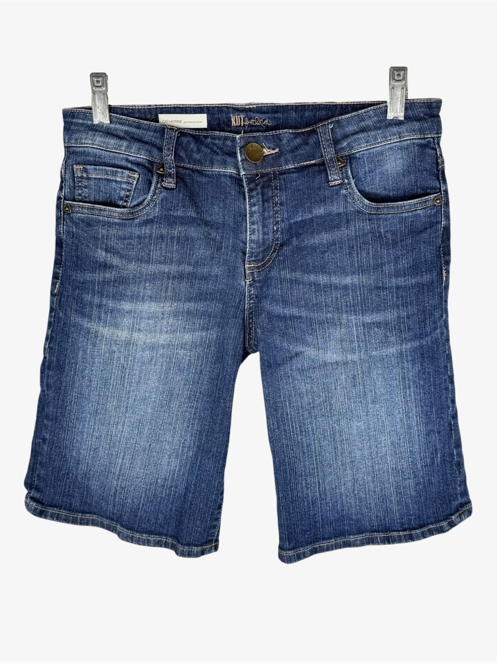 Kut from the Kloth Catherine Denim Boyfriend Bermuda Shorts 6 Long Jean Shorts